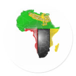 Zambia Round Stickers