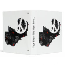 Zambia Trendy Peace Sign with Zambian map Vinyl Binders
