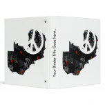 Zambia Trendy Peace Sign with Zambian map binders