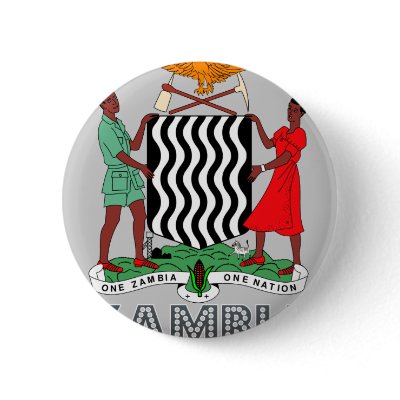 Zambian Emblem Pinback Buttons by FlagStore