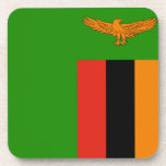 Zambian Flag cork coasters