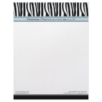 Zany Zebra Sky Customized Designer Letterhead by BeezKneez Zany Zebra Sky Customized Designer Letterhead