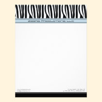 Zany Zebra Sky Customized Designer Letterhead letterhead