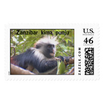 Zanzibar's Red Daredevil- red colobus postage by tunguska Zanzibar's Red Daredevil- red colobus postage