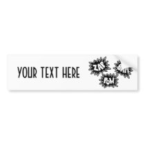 ZAP BAM POW Comic Sound FX - Black Bumper Sticker