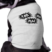 ZAP BAM POW Comic Sound FX - Black Doggie Tshirt