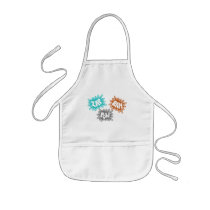 ZAP BAM POW Comic Sound FX - Orange Aprons