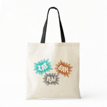 ZAP BAM POW Comic Sound FX - Orange Tote Bag