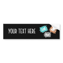 ZAP BAM POW Comic Sound FX - Orange Bumper Stickers