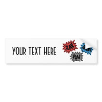 ZAP BAM POW Comic Sound FX - Original Bumper Stickers