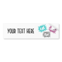 ZAP BAM POW Comic Sound FX - Pink Bumper Stickers