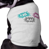 ZAP BAM POW Comic Sound FX - Pink Dog T Shirt