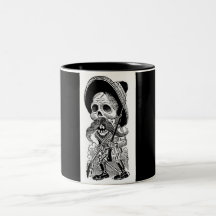 Zapatista  Calavera. c. early 1900's. Mexico. Coffee Mug