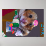 Zaphod Jr The Drunk Hamster Poster