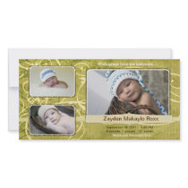 Zayden Beautiful Birth Announcements Purple Photo Cards