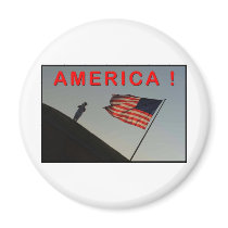 ZAZ351 America! Fridge Magnet