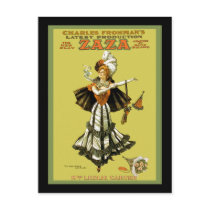 ZAZA Burlesque Theatre Poster Post Card
