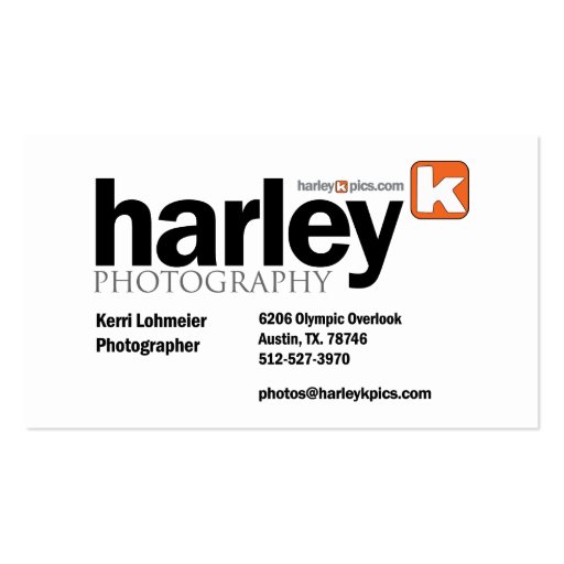 zazzle harley design business card template (back side)