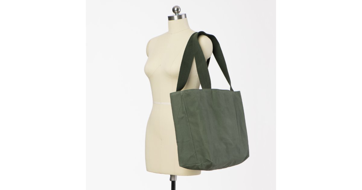 monogrammed canvas utility tote Canvas Utility Tote | Zazzle