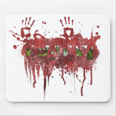 zazzle_mousemat_deadly_zombie_hoard by BlackEel