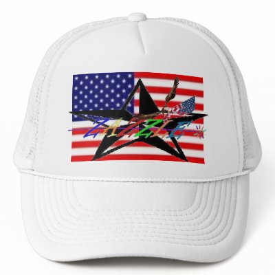 Zazzle Nautical Star Logo Baseball Hat Added Eagle with American Flag 