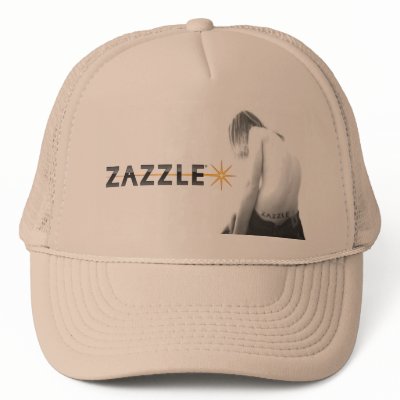 Zazzle Tattoo Hat by glomboi. Person with Zazzle tattoo.
