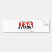 Zazzle TSA Tyranny Image Bumper Sticker