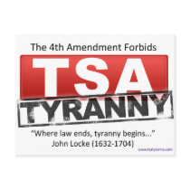 Zazzle TSA Tyranny Image Post Cards