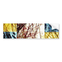 ZAZZLELIST Dreams with golden strands Bumper Stickers