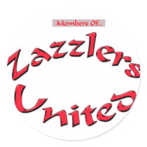 Zazzlers United in Red stickers