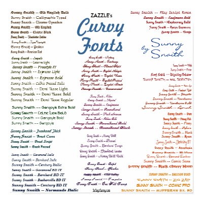 Zazzle's Curvy Fonts Print by SoSaysSunny