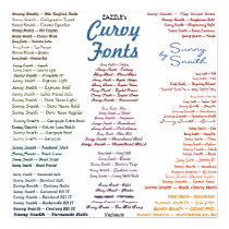 Zazzle's Curvy Fonts posters by SoSaysSunny Zazzle's Curvy Fonts posters