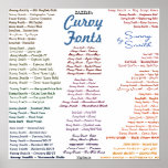 Zazzle's Curvy Fonts posters