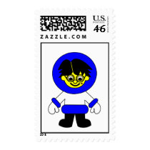 Zebastian as a Eskimo, an Inuit postage