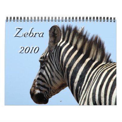zebra 2010 calendar by cardart