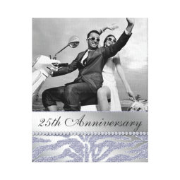 Zebra 25th Anniversary Photo Canvas Silver wrappedcanvas