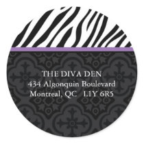 Zebra Address Labels Stickers