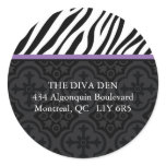 Zebra Address Labels stickers