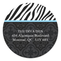 Zebra Address Labels Stickers