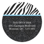 Zebra Address Labels stickers