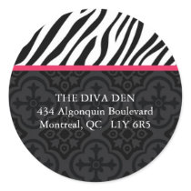 Zebra Address Labels Sticker