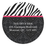 Zebra Address Labels stickers