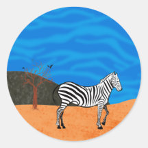 Zebra Africa Africa Stickers