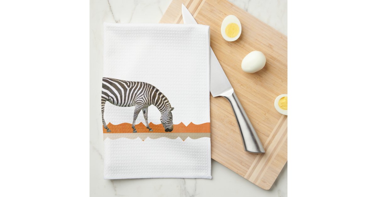 Zebra Africa African Tea Towel Kitchen Towel Zazzle