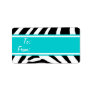 Zebra and Blue Gift Tag Labels