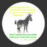 Zebra and Crocodile Series Round Sticker