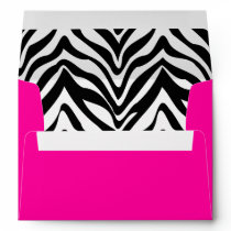 Zebra and Hot Pink Envelope