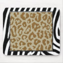 zebra and leopard print mousepads by EndangeredWild zebra and leopard print mousepads