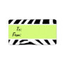 Zebra and Light Green Gift Tag Labels