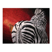 Zebra and Oxpecker Post Cards